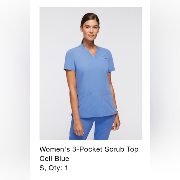 Jaanuu scrub top XS ceil blue - Picture 2 of 2